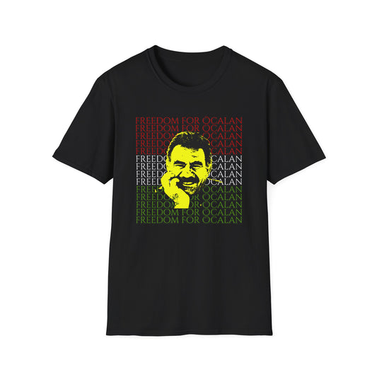 Abdullah Öcalan Kurdish Leader, Free Öcalan! Black Cotton T-Shirt